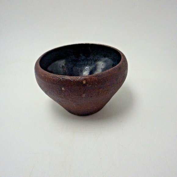 Earthenware Bowl Rustic Pottery Brown Earth Tones Cabin Lodge Studio Art - Picture 3 of 9